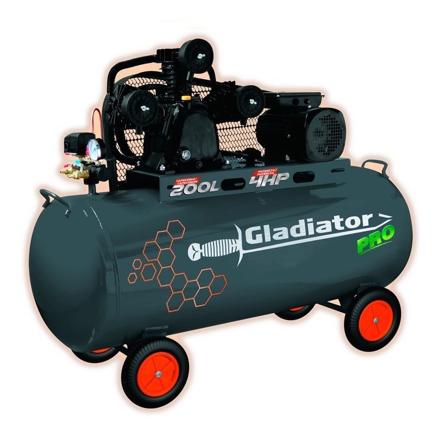 Compresor 200 Litros 4 Hp Ce820 Gladiator Pro Gtia 1 Año! - U$S 788,00