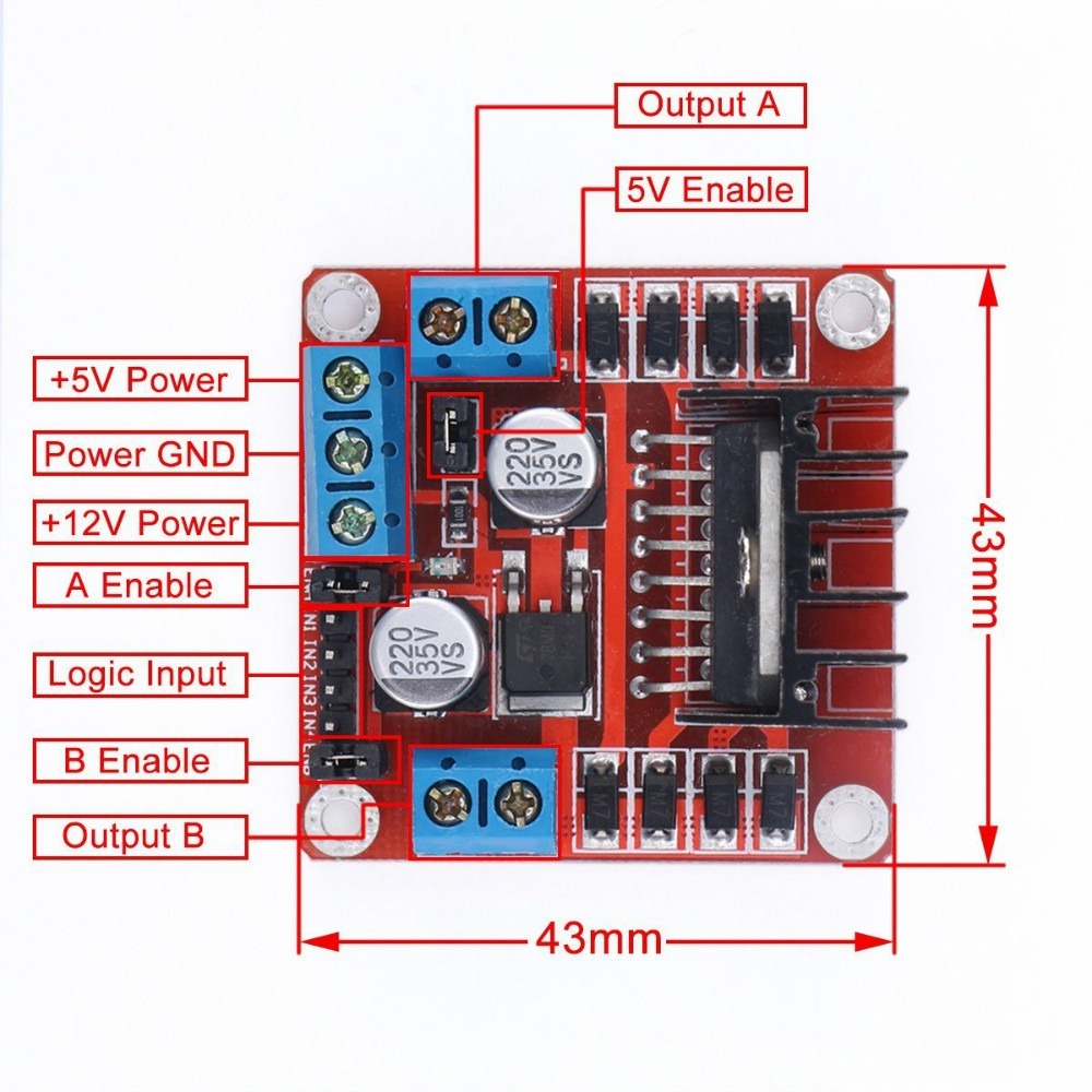 Controlador Motor Paso A Paso L298n - $ 350,00 en Mercado Libre