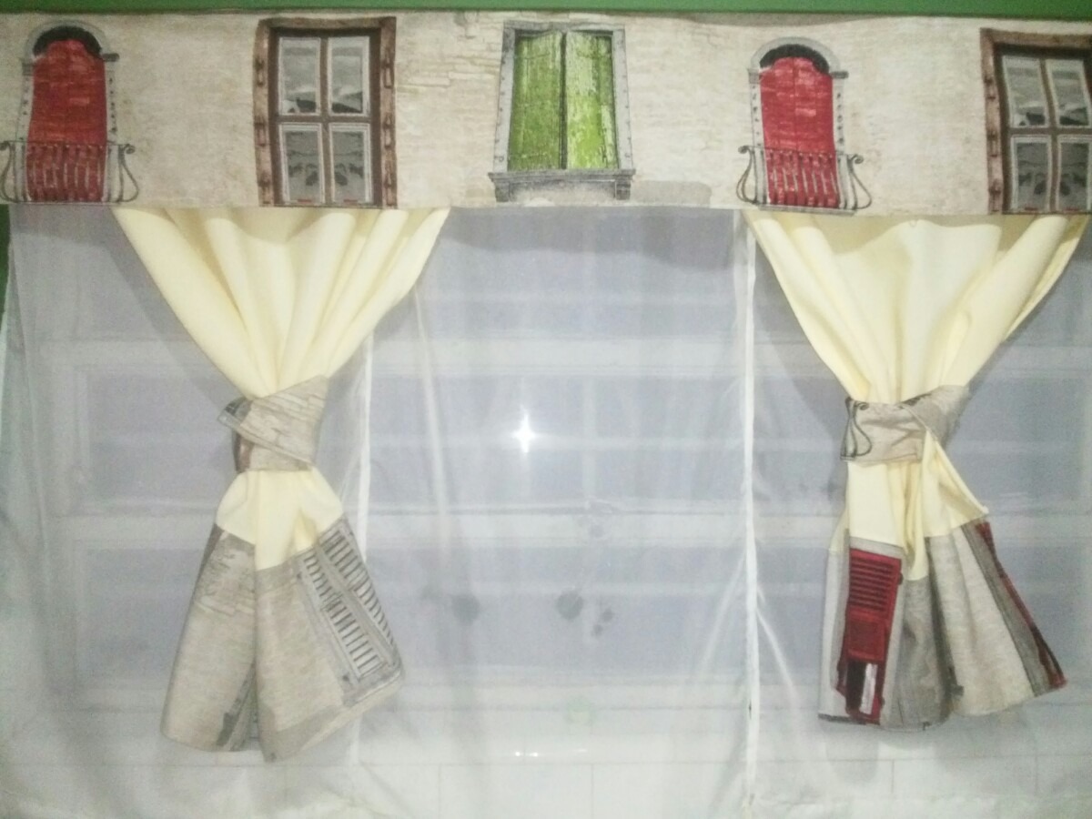 Cortinas De Diseño Cocina Comedor En Panama Tela Tapiceria - $ 750 ... Cortinas De Diseño Cocina Comedor En Panama Tela Tapiceria - $ 750 ...