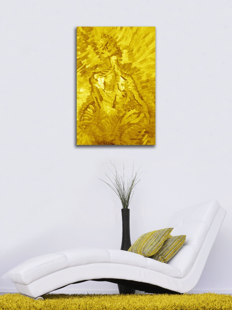 Cuadro Foto Pintura Mujer Dorado Amarillo 40x60 270000 En Mercado Libre