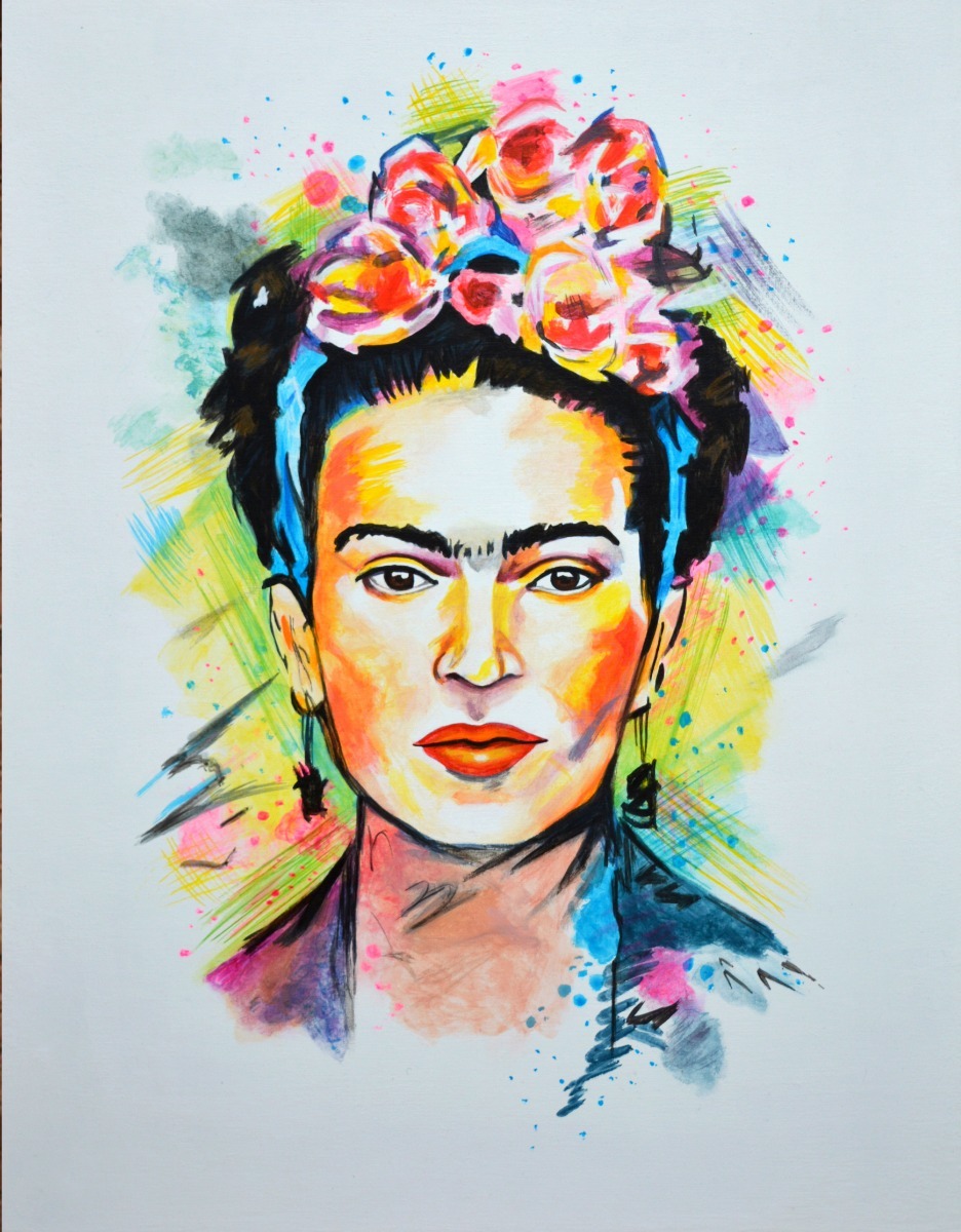 Cuadro Moderno Pintado A Mano Por Encargo - Frida Kahlo - $ 1.500,00 en