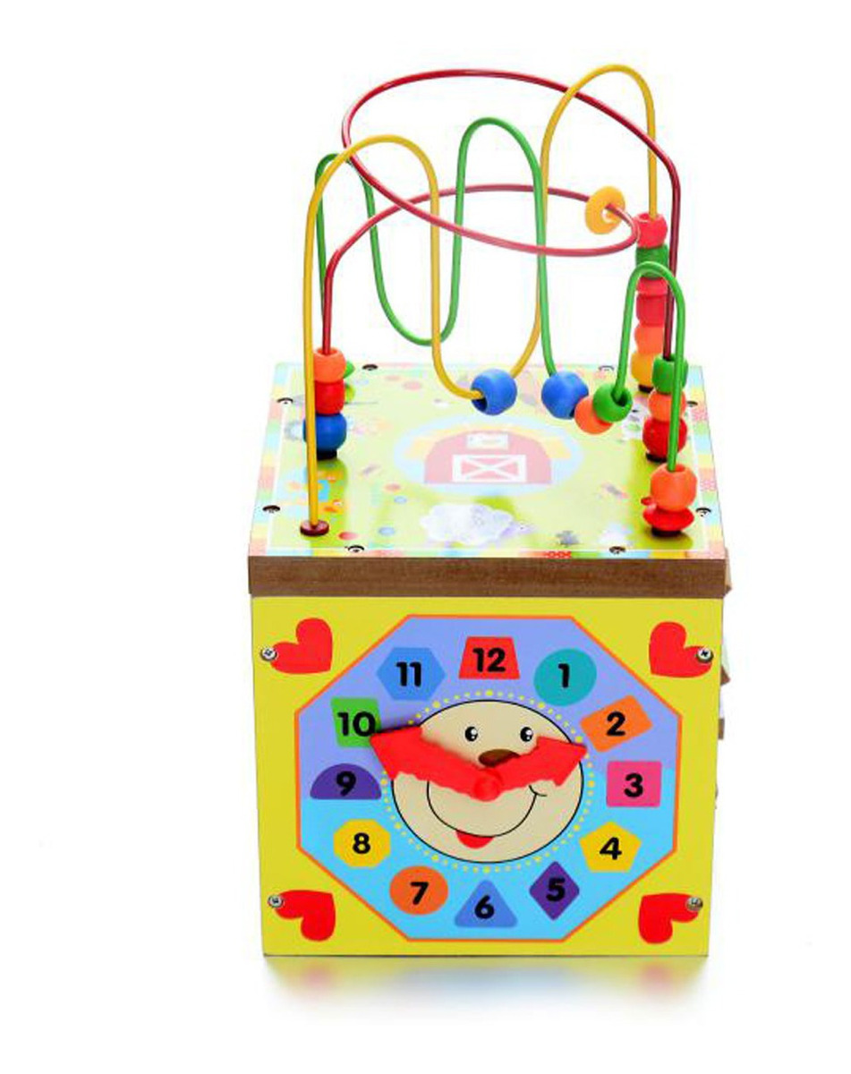 Cubo DidÃ¡ctico Infantil Juguete Encastre Madera Grande