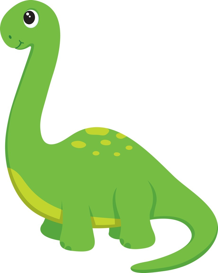 Шаблон динозаврика для детей