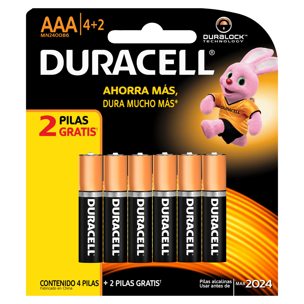 Duracell Alcalina Aaa 4+2grati - $ 184,00 en Mercado Libre