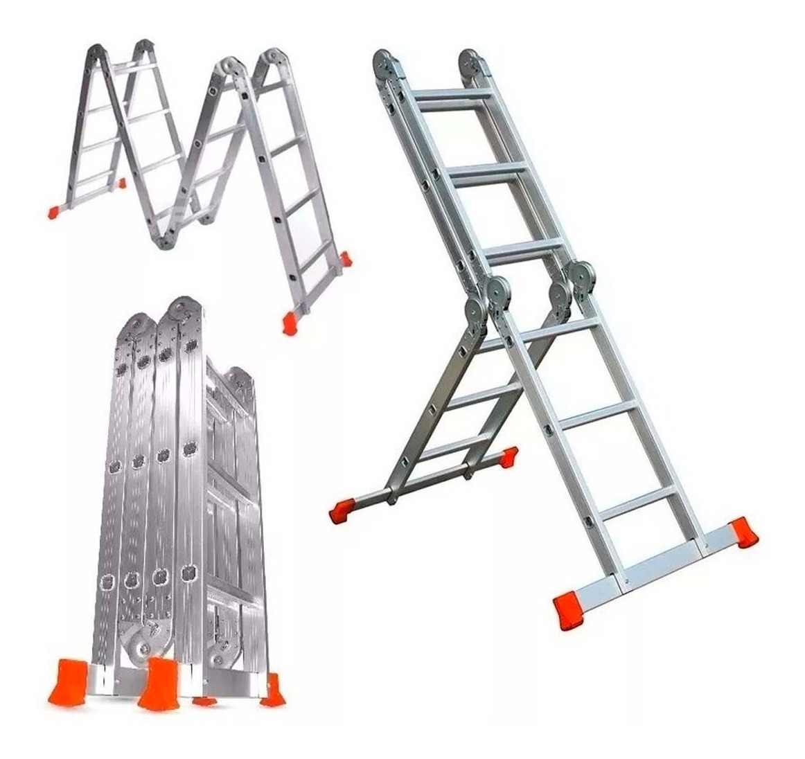 Escalera Andamio Aluminio Plegable 4,70m 4x4 Lusqtoff - U ...