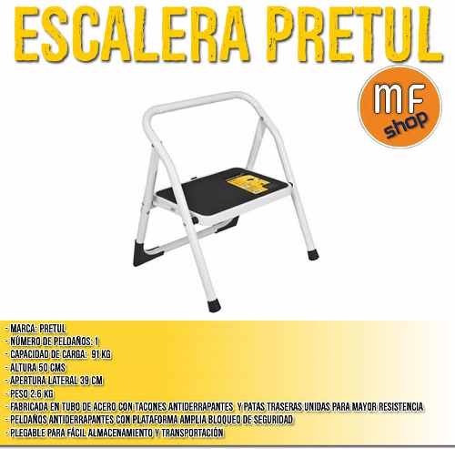 Escalera Pretul 1 Peldaño Banqueta Hierro Con Goma Mf Shop - $ 1.369,00