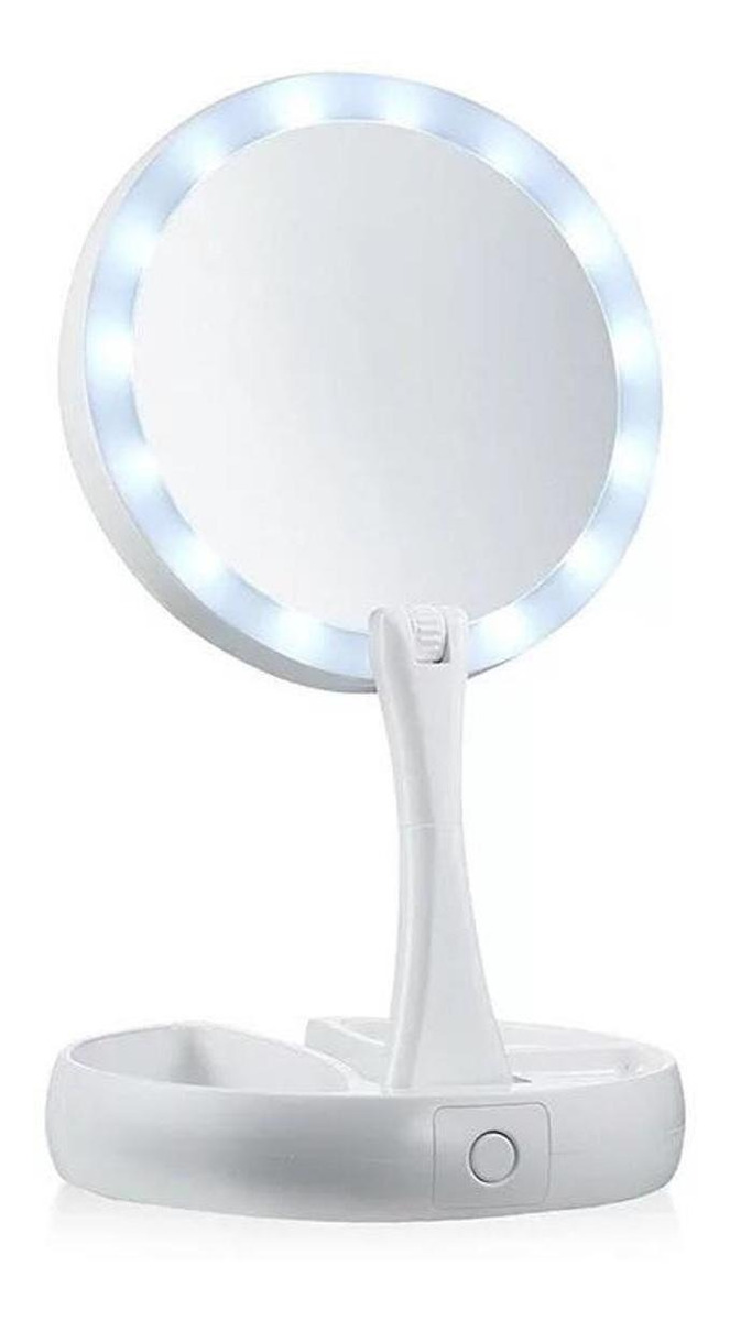 Espejo Doble Con Luz Led - Extensible Maquillaje - $ 380,00 en Mercado Libre