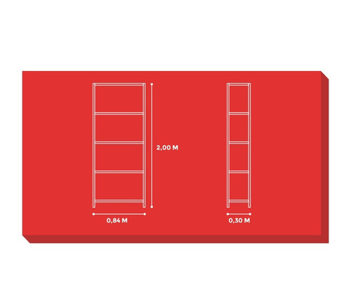 Estanterias Metalicas Galvanizadas 2mts De Alto 5 Estantes 1 170