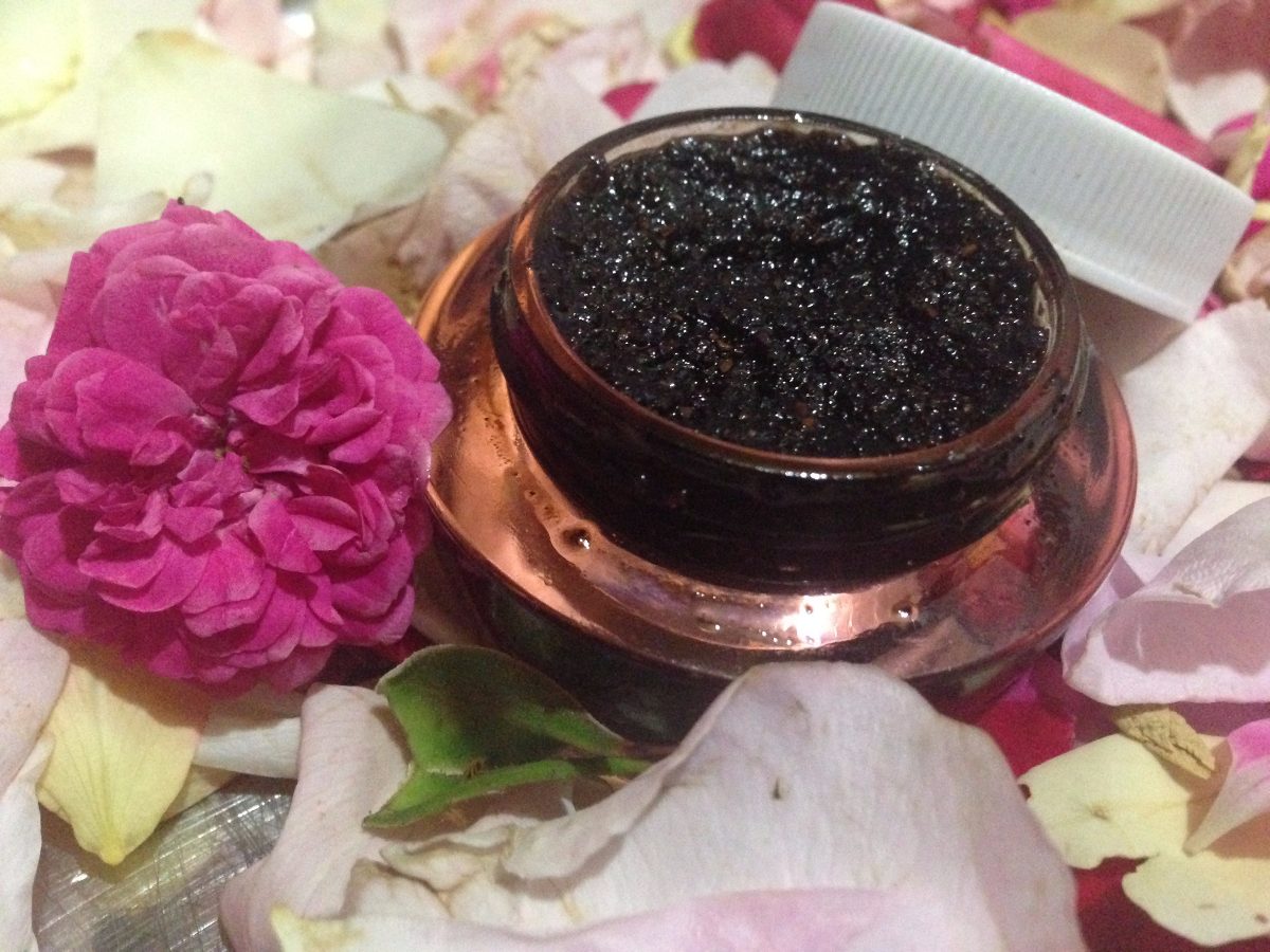Exfoliante de cafe y miel