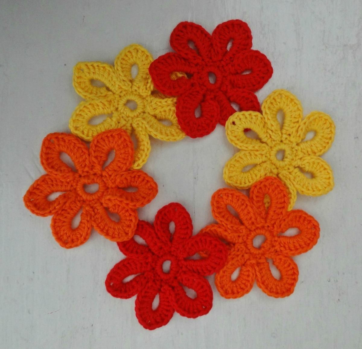 Flores De Crochet, Apliques, Accesorios Para El Pelo ...