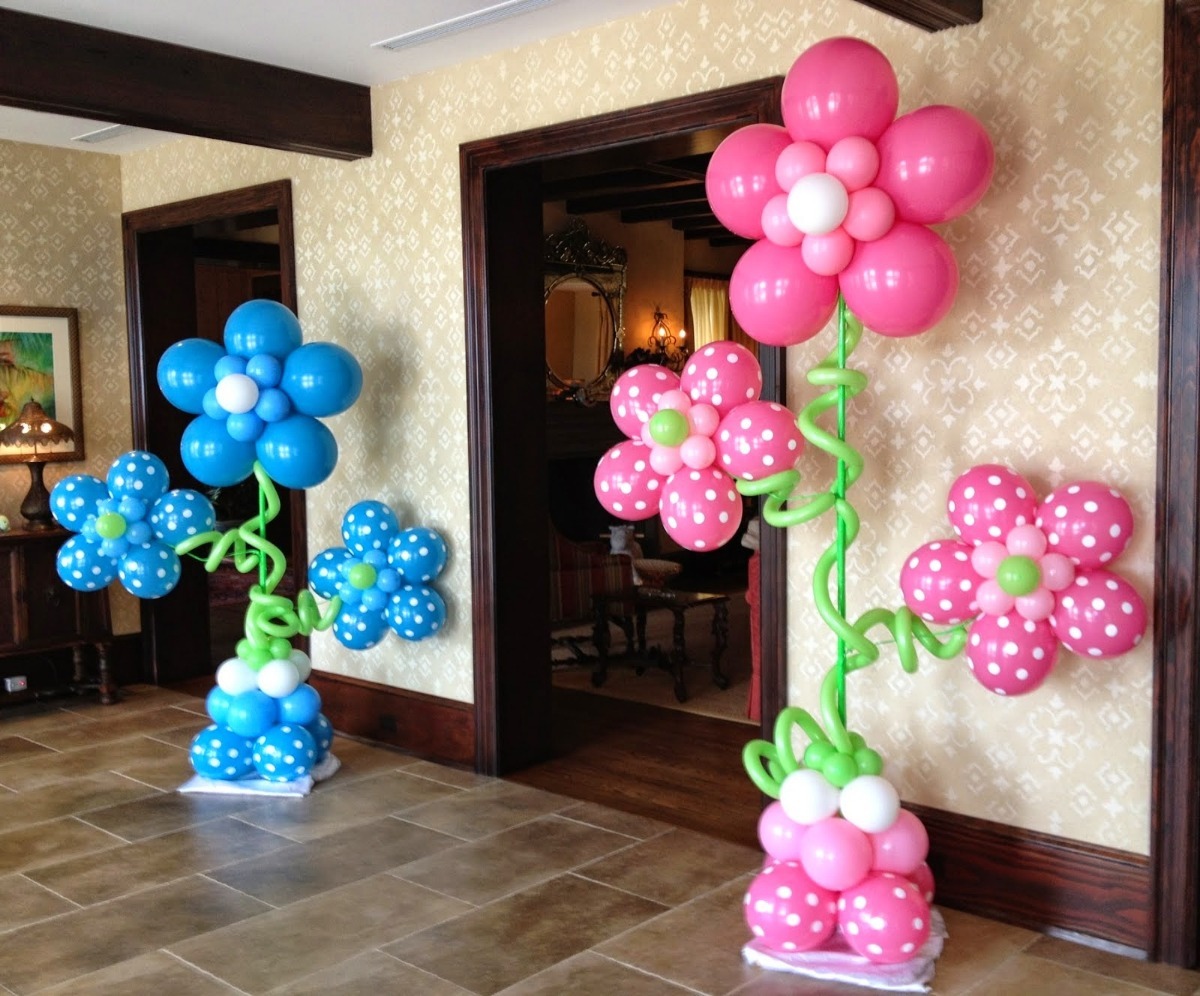 Flores Y Globos De Cumpleaños