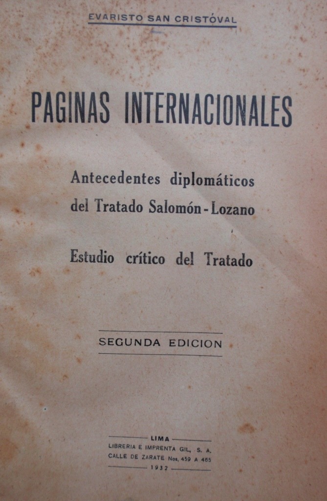 Guerra Colombia Peru Estudio Tratado Salomon Lozano 1932 - U$S 280,00 ...