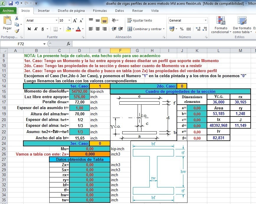 Hojas De Calculo Excel Para Diseño De Vigas Y Columnas 39900 En Mercado Libre 9713