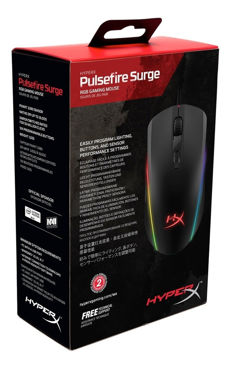 Hyperx Pulsefire Surge Rgb Gaming Mouse - U$S 106,00 en ...