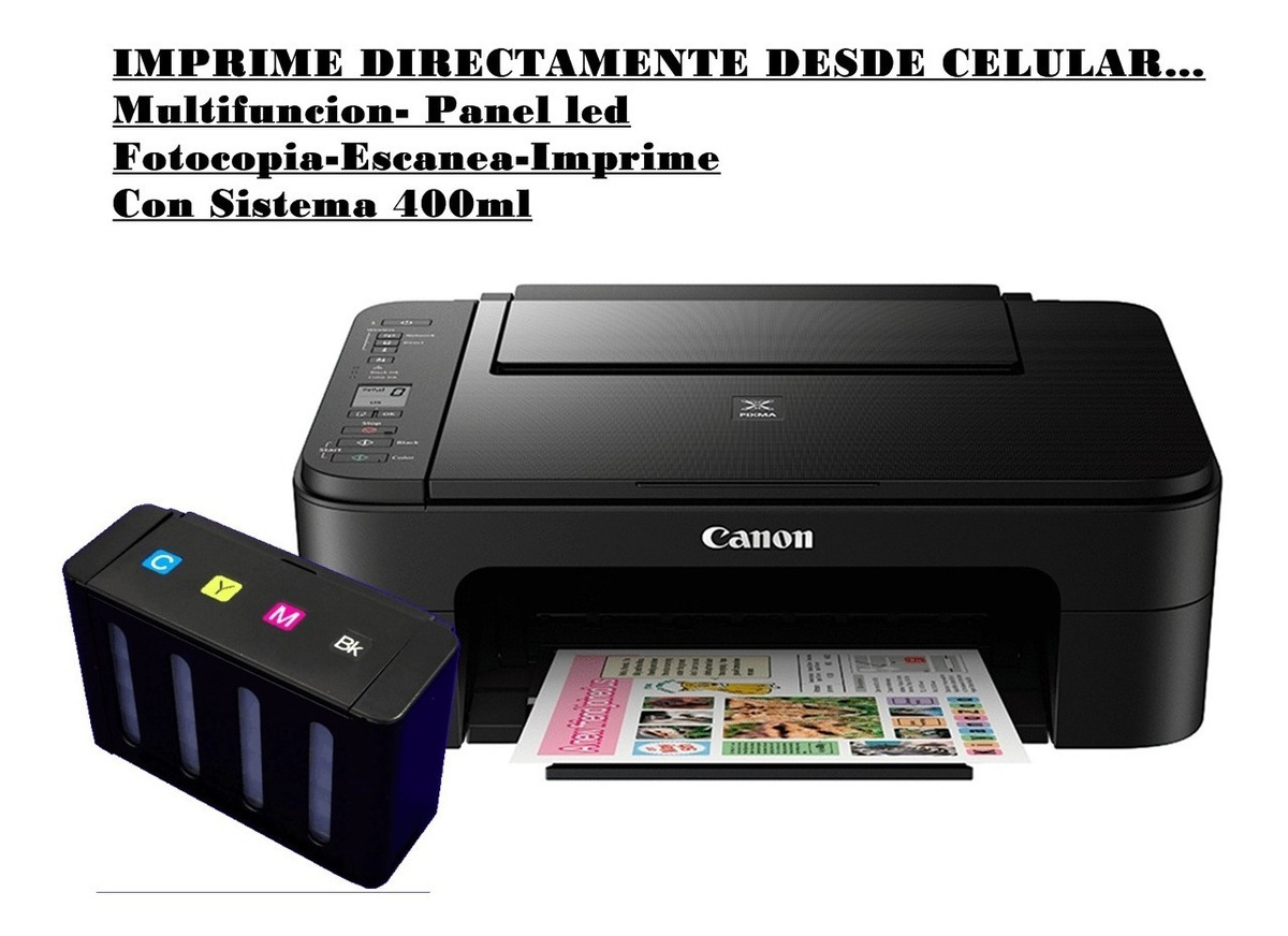 Impresora Multifuncionon Wifi Canon Ts3110. Con Sist Cont ...