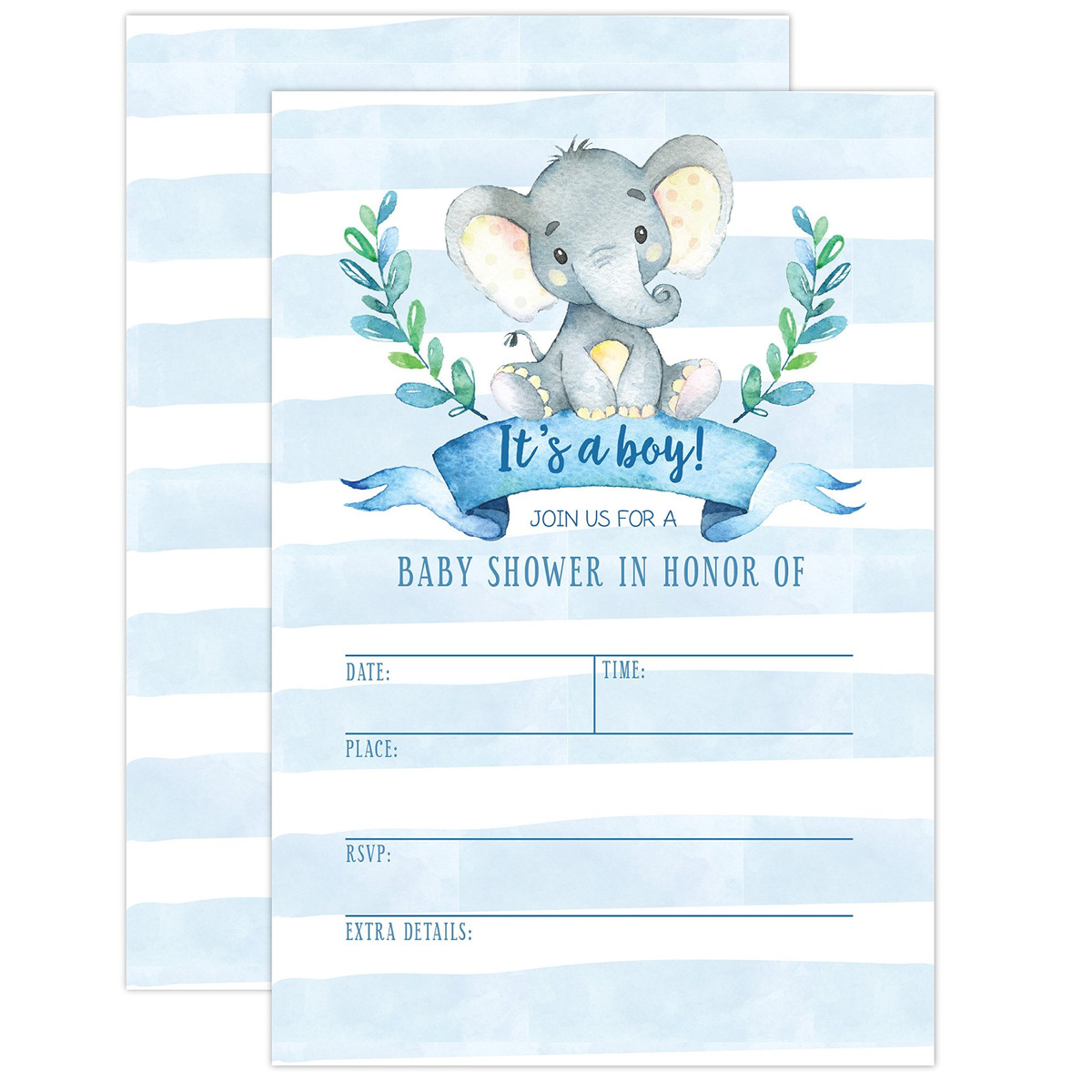 Invitacion De Invitacion De Boy Baby Shower Elefante Bab U S 52