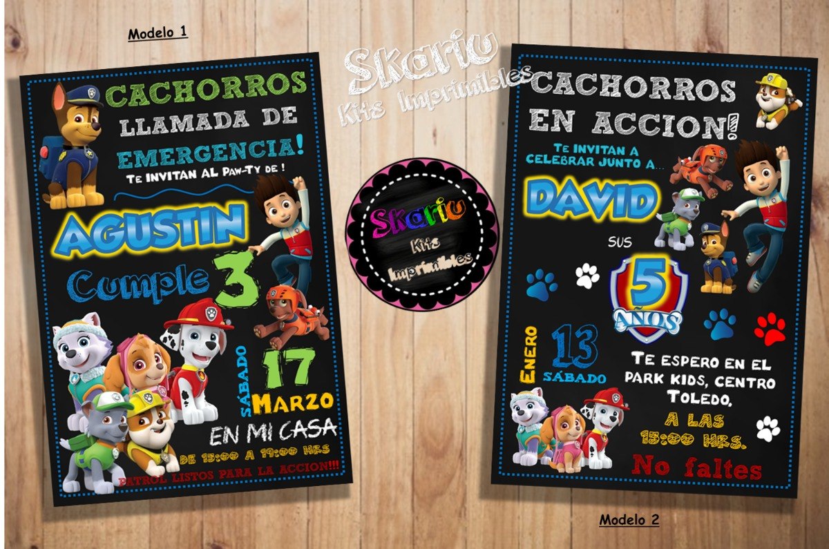 25 Invitaciones De Paw Patrol Gratis Para Editar