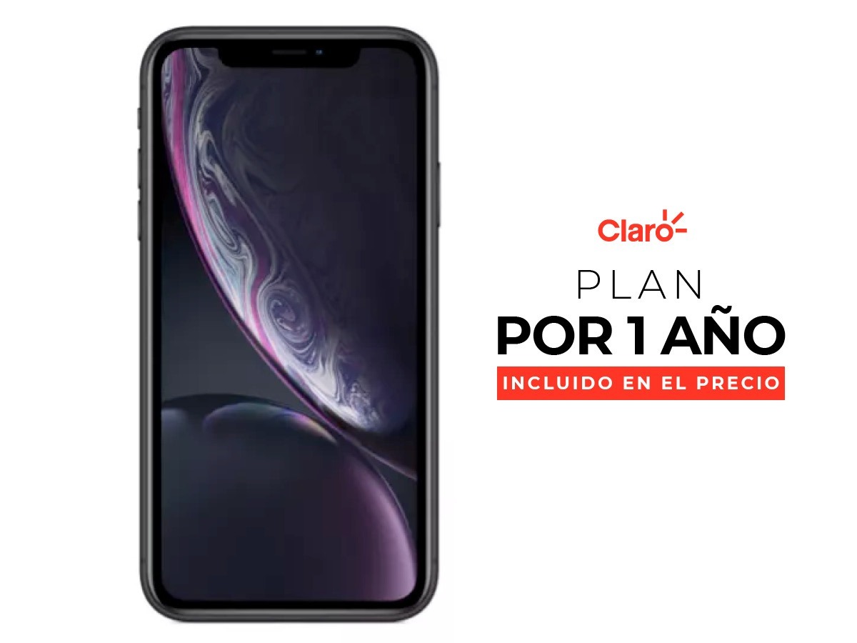 iPhone Xr Black + Plan De 2gb Incluido Por 1 Año US