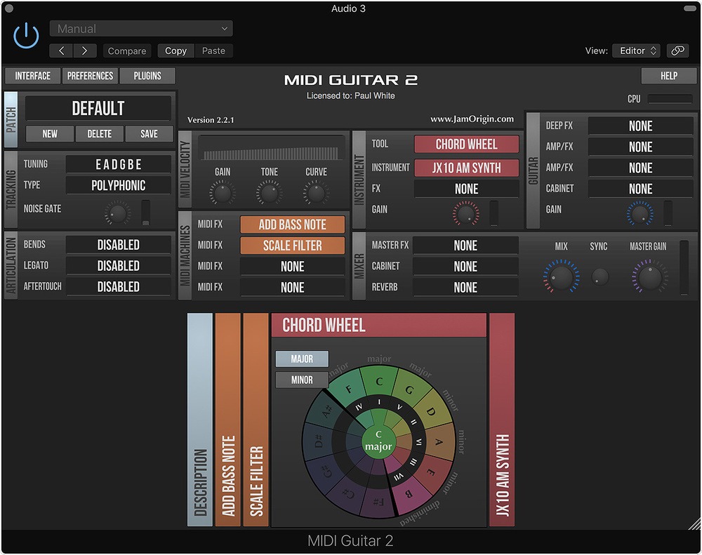 jam origin midi guitar