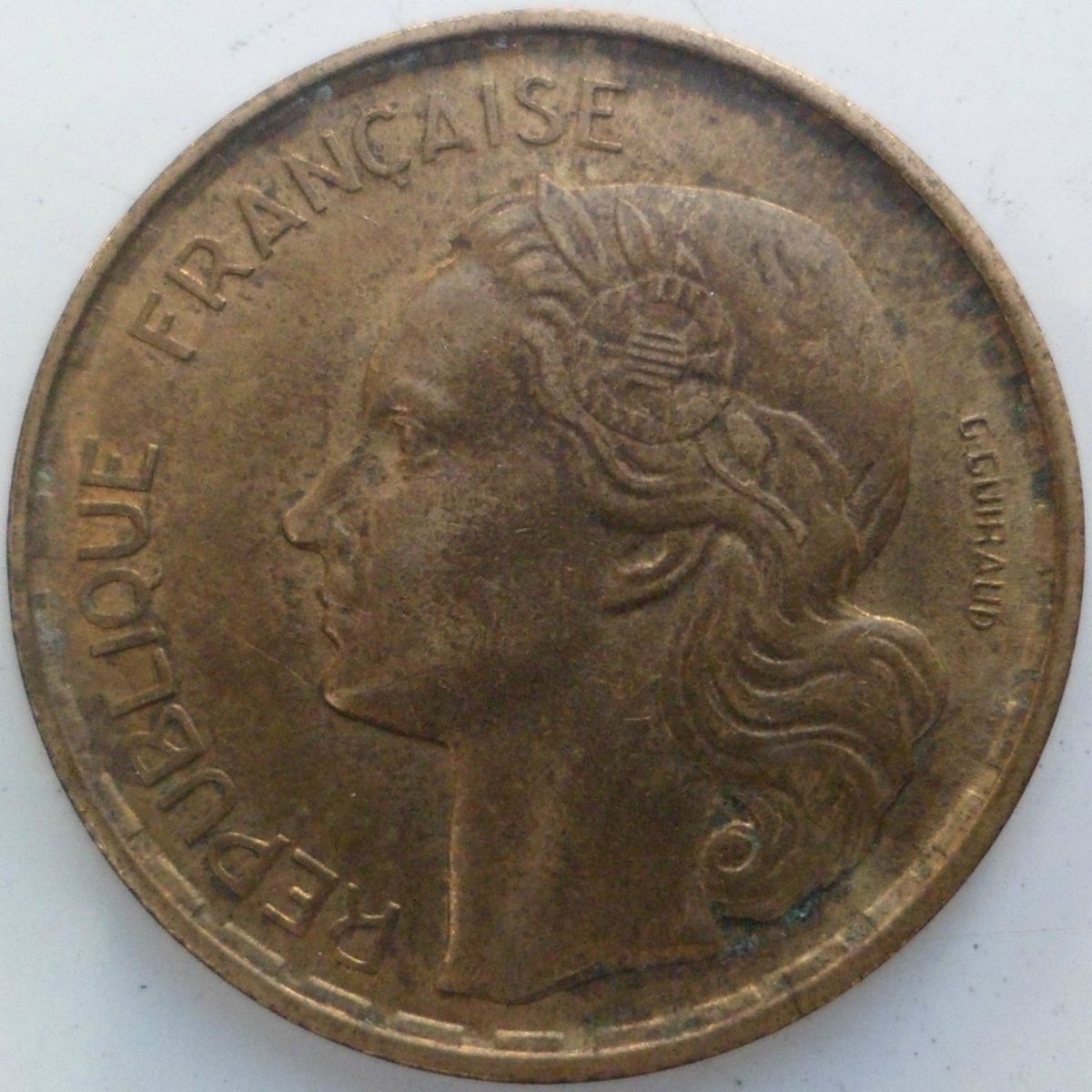 Jm* Francia 20 Francs 1953 B - Gallo - $ 40,00 En Mercado Libre