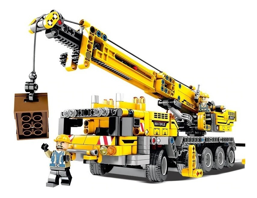Juego Bloques Tipo Lego (excavadora Funcional)- Exc ...