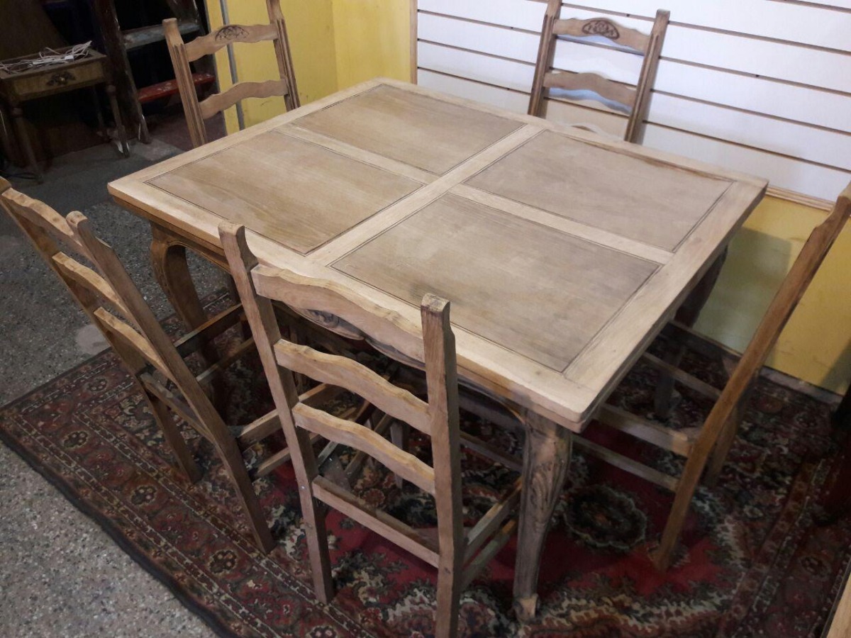 Juego Comedor Provenzal Roble Macizo Restaurado Black Friday ... Juego Comedor Provenzal Roble Macizo Restaurado Black Friday ...