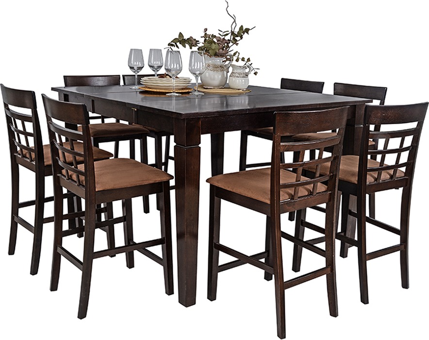 Juego De Comedor Alto 8 Sillas Madera Comedores Divino - $ 32.785,00 en