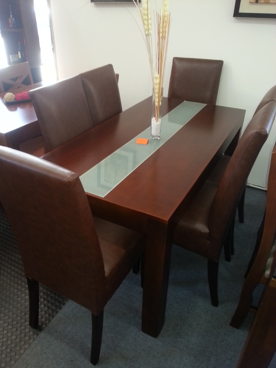 Juego De Comedor Con 6 Sillas Todas Tapizada Comedor- Sillas - $ 37.550