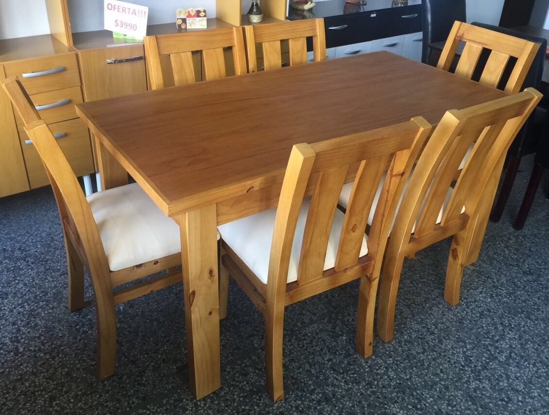 Juego De Comedor De 6 Sillas! Tapizado Modelo Juaquina - $ 14.900,00 en