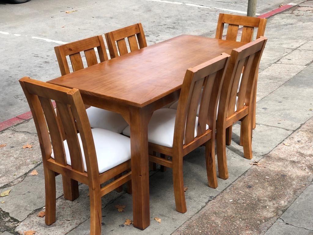 Juego De Comedor De 6 Sillas Tapizado Modelo Juaquina 1490000 En Mercado Libre 