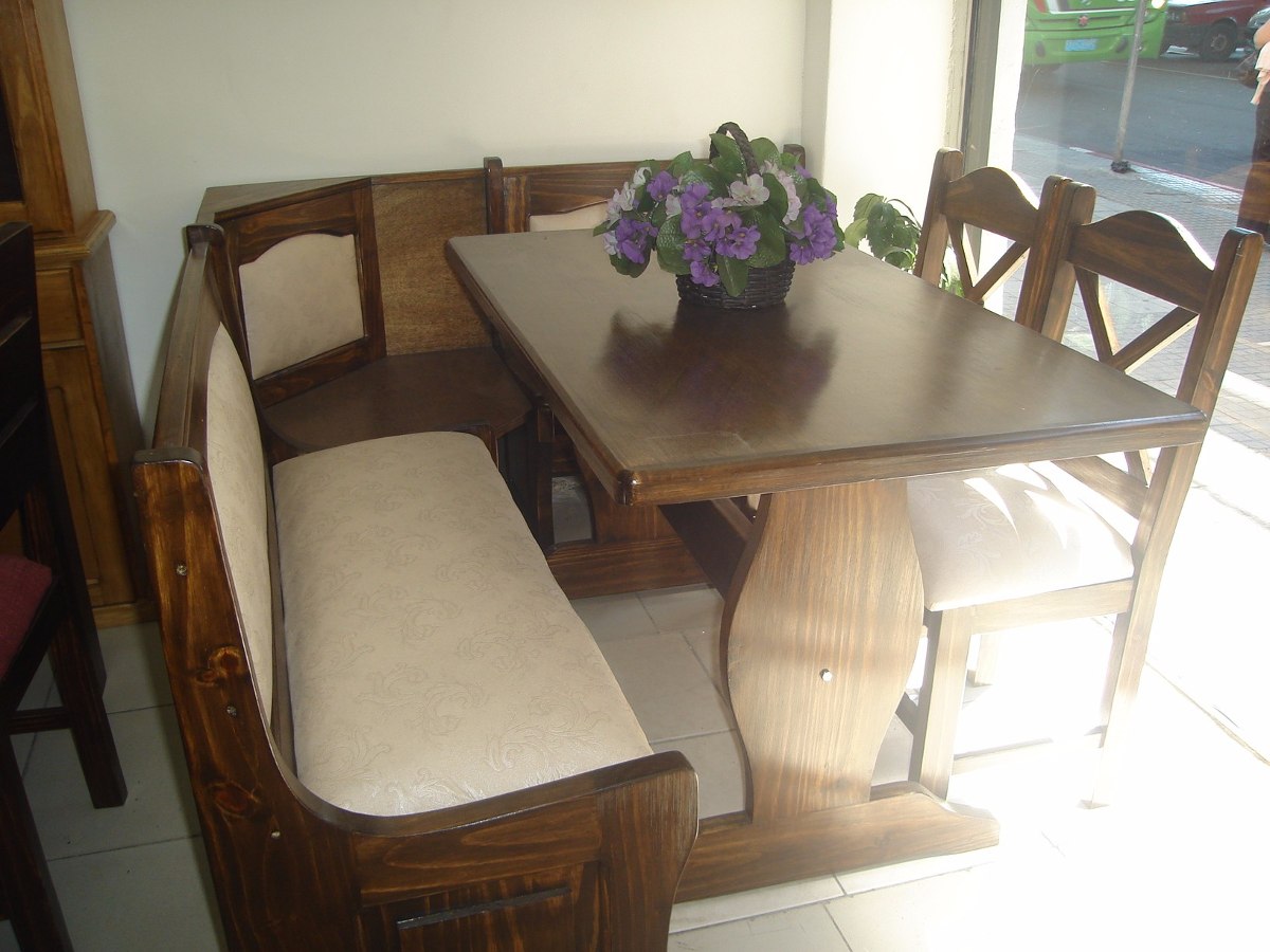 Juego De Comedor Esquinero. Nacional En Madera Maciza. - $ 13.600,00 ... Juego De Comedor Esquinero. Nacional En Madera Maciza. - $ 13.600,00 ...