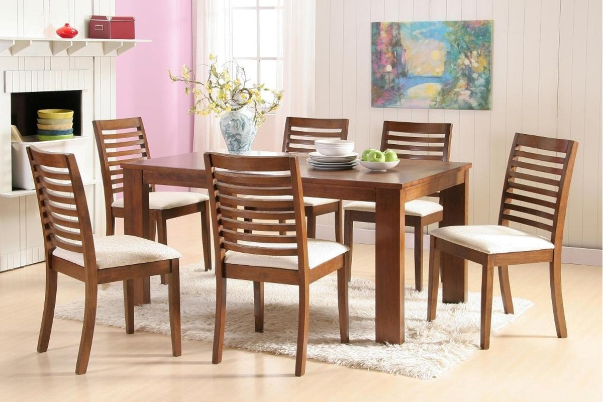 Juego De Comedor Leeds Mesa Más 6 Sillas Cedro - $ 33.099,50 en Mercado