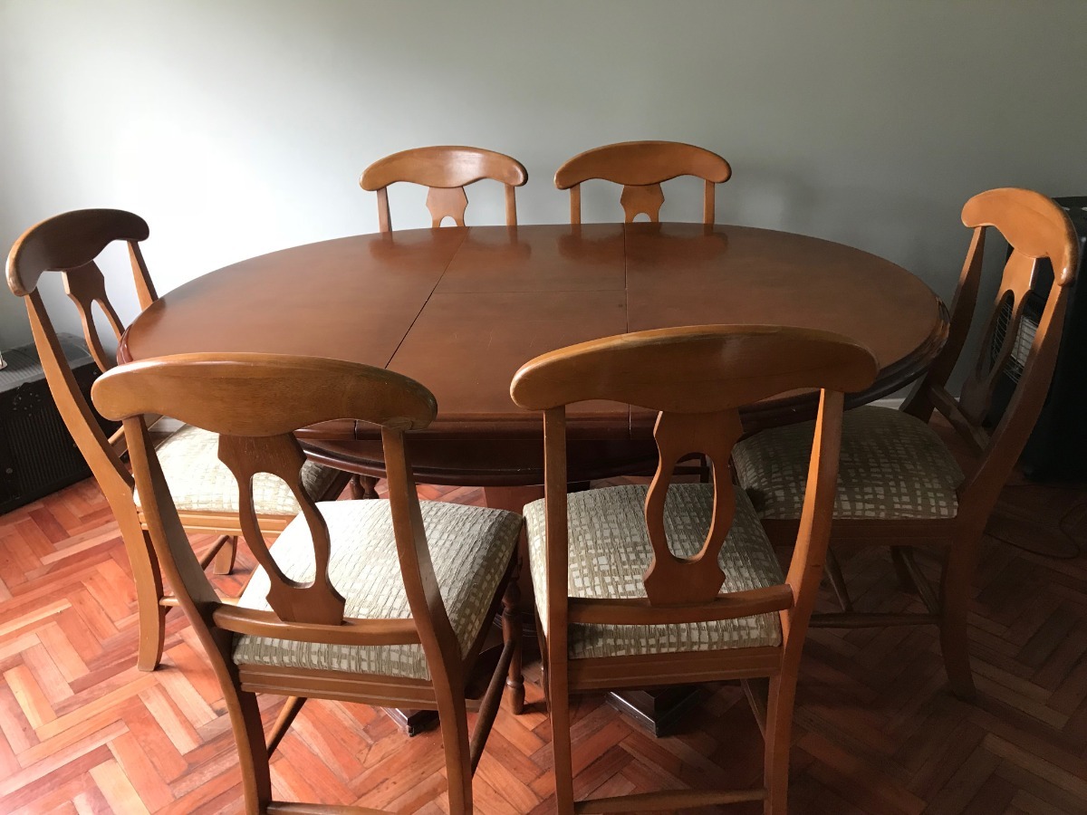 Juego De Comedor Madera Extensible, Mesa Y 6 Sillas - $ 13.000,00 en ... Juego De Comedor Madera Extensible, Mesa Y 6 Sillas - $ 13.000,00 en ...