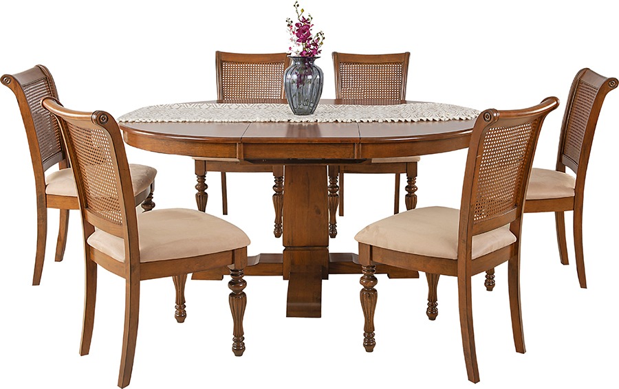 Juego De Comedor Marron 6 Sillas Comedor Divino - $ 35.893,00 en