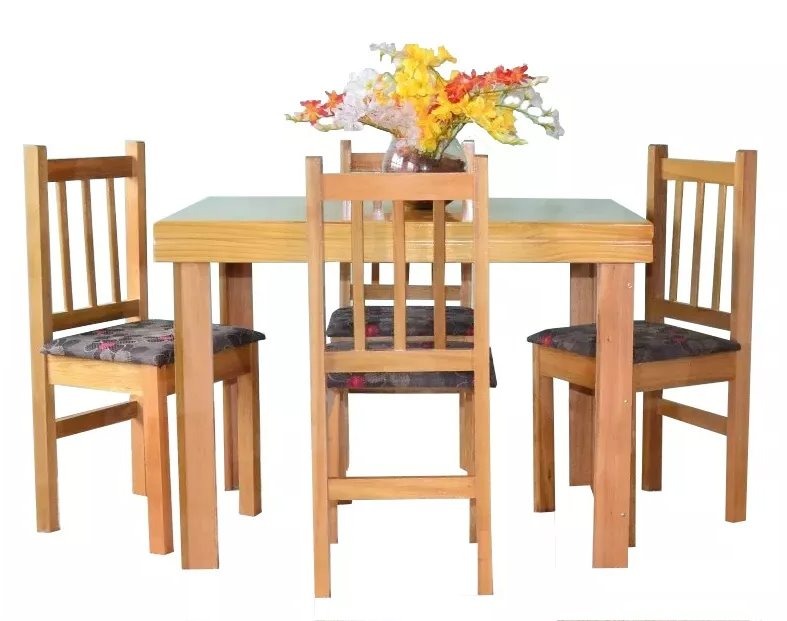 Juego De Comedor Mesa Y 4 Sillas En Madera Silla Tapizada - $ 5.290 ... Juego De Comedor Mesa Y 4 Sillas En Madera Silla Tapizada - $ 5.290 ...