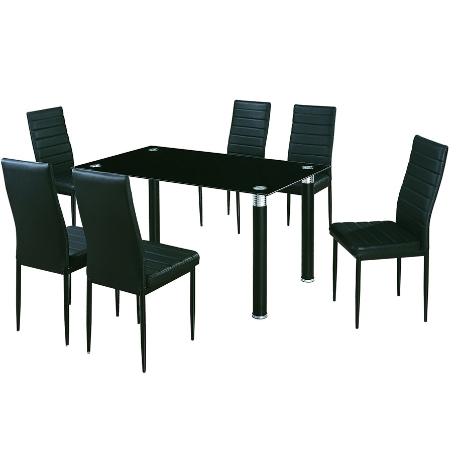 Juego De Comedor Metalico Avatar Negro Con 6 Sillas - Cm - $ 7.550 ... Juego De Comedor Metalico Avatar Negro Con 6 Sillas - Cm - $ 7.550 ...