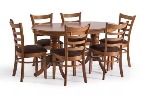 Juego De Comedor - Sandy | Mesa Ovalada 6 Sillas | Plakards Juego De Comedor - Sandy | Mesa Ovalada 6 Sillas | Plakards