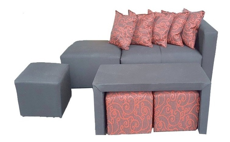 Juego De Living Sillones Mesa Puff - $ 10.710,00 en ...