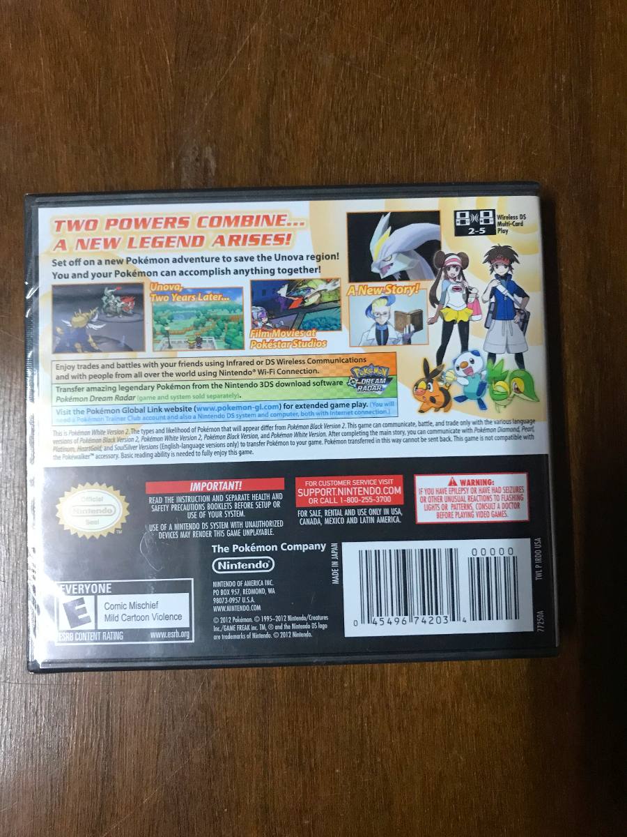 Juego De Nintendo Ds: Pokemon White Version 2 - $ 1.500,00 en Mercado Libre