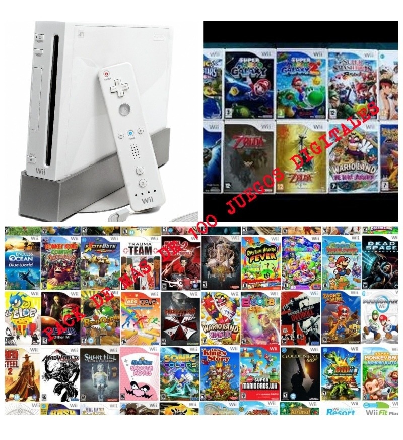 Pack Juegos Nintendo Wii + De 100 Juegos - $ 1.500,00 en ...