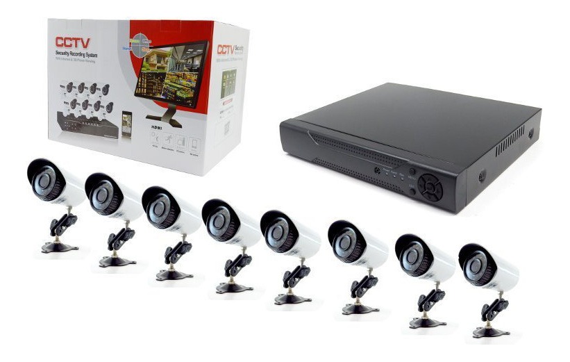 Kit 8 Cámaras Cctv Exterior Con Dvr - $ 8.700,00 en Mercado Libre