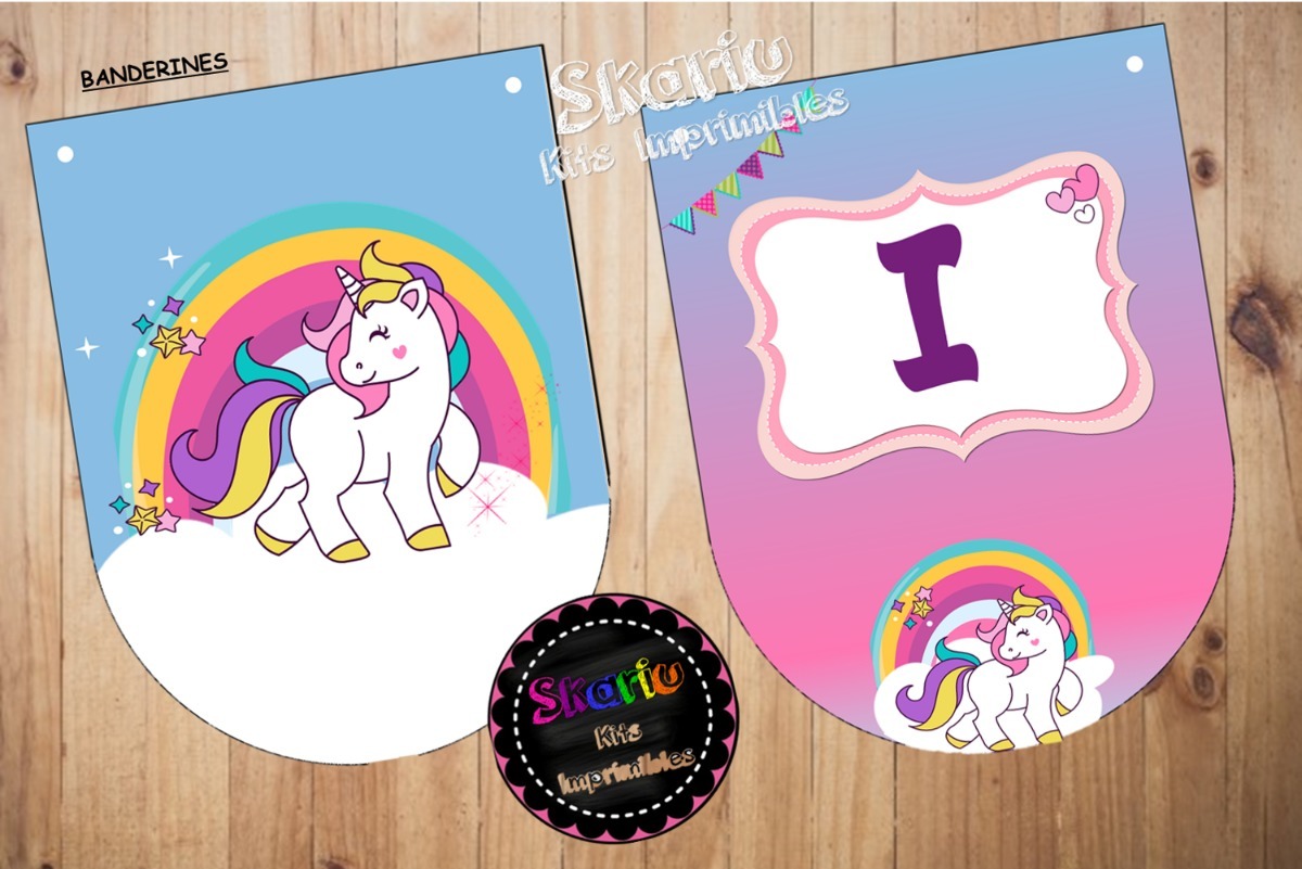 Kit Imprimible Unicornio Arcoiris Envio Pdf No Editable 18000 En Mercado Libre 2737