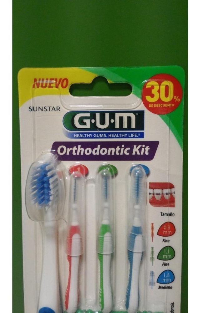 Kit Ortodoncia Gum Cepillo + Cera+ Interdentales - $ 380,00 En Mercado ...