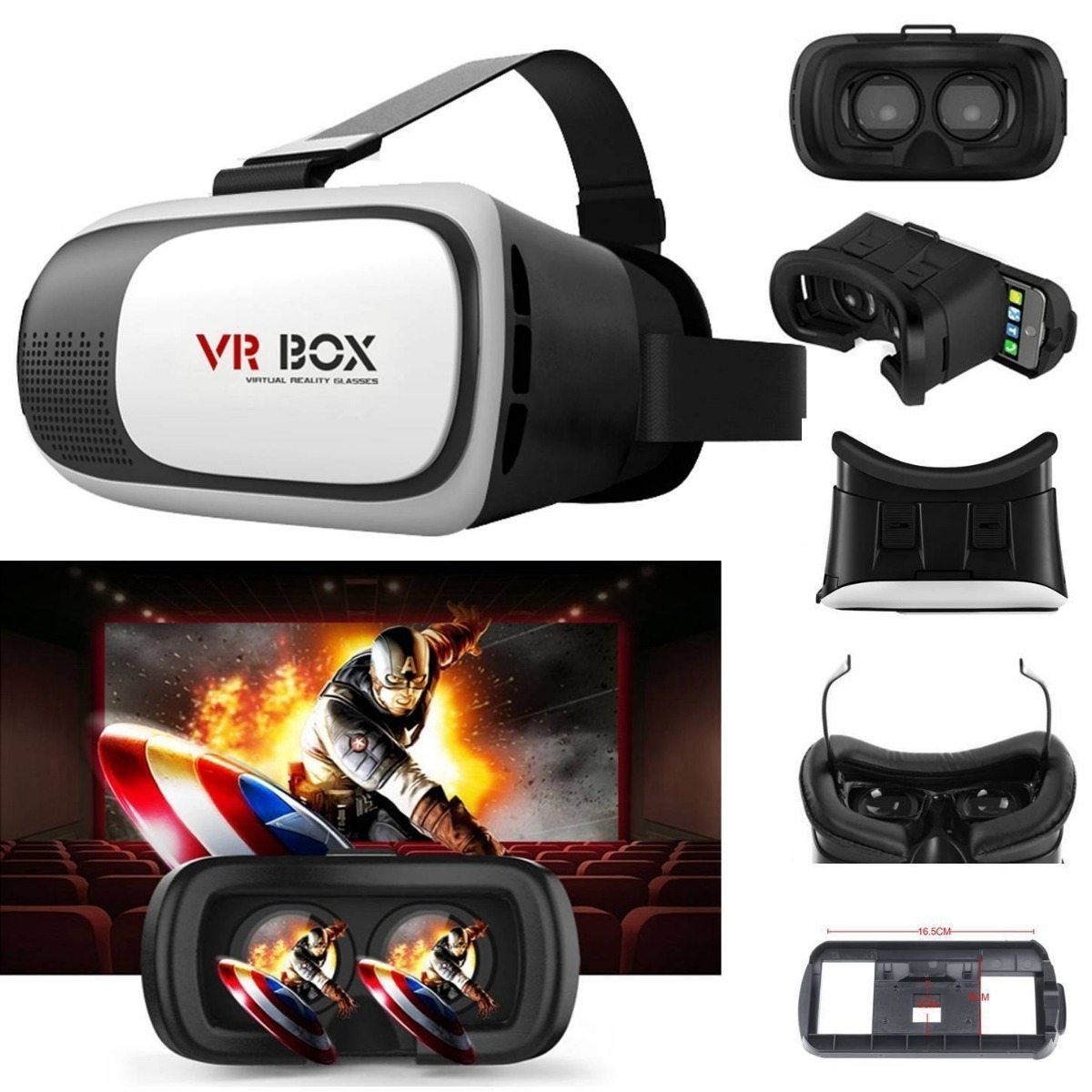 Lentes Realidad Virtual Ajustable 360° Cardboard 3d Vr Box ...