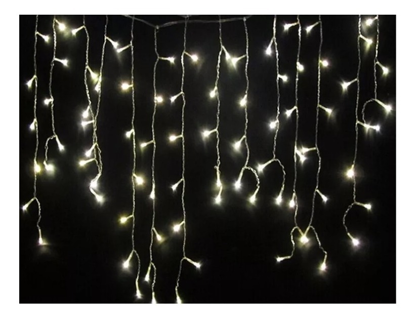 Lluvia 100 Luces Led Cortina Decoracin Color Blanco Fro - $ 349,00 en ...