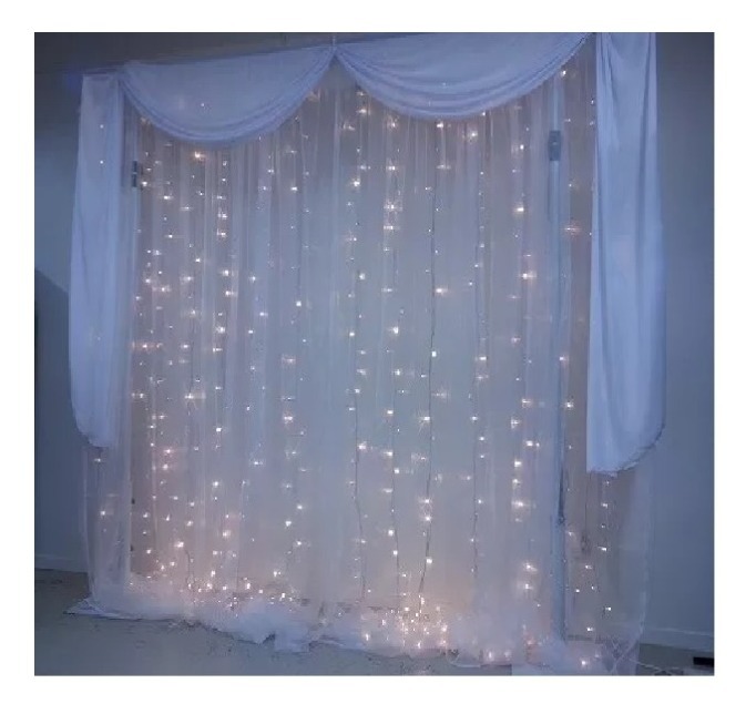 Lluvia 200 Luces Amarillas Led Cortina Navidad 2x2m Fiestas - $ 899,00 ...