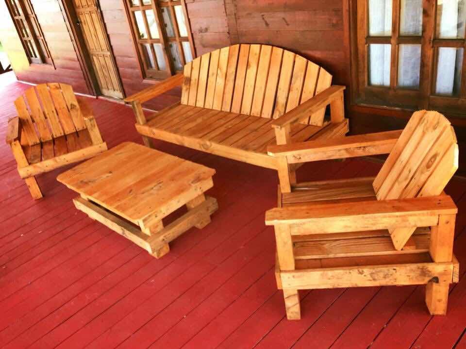 Muebles De Patio Madera Curada Exterior 8 500 00 En Mercado Libre