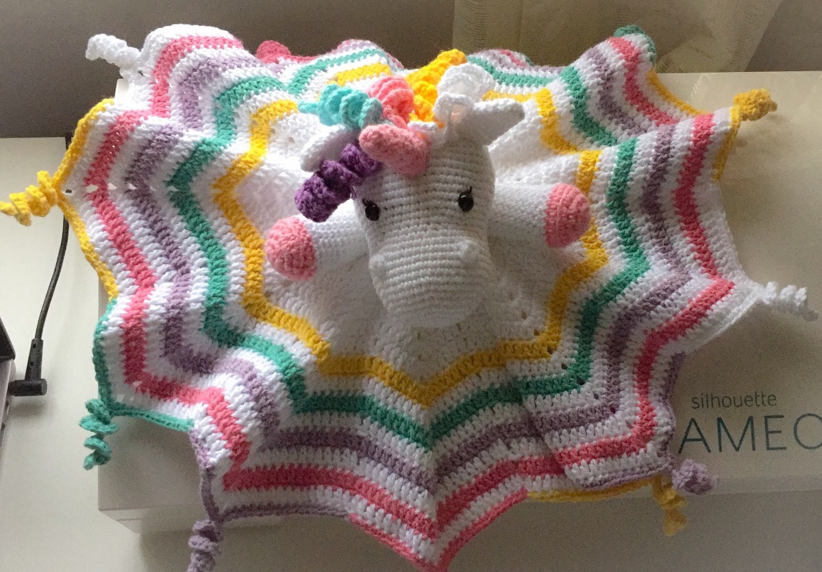 Manta De Apego Unicornio Crochet En Mercado Libre