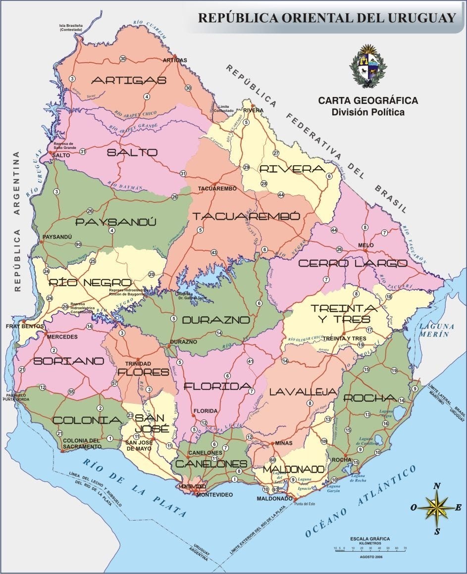 Mapa Pol Tico De Uruguay 60x90cm Uru Insumos 2 100 00 En Mercado   Mapa Politico De Uruguay 60x90cm Uru Insumos D NQ NP 786862 MLU32087895272 092019 F 