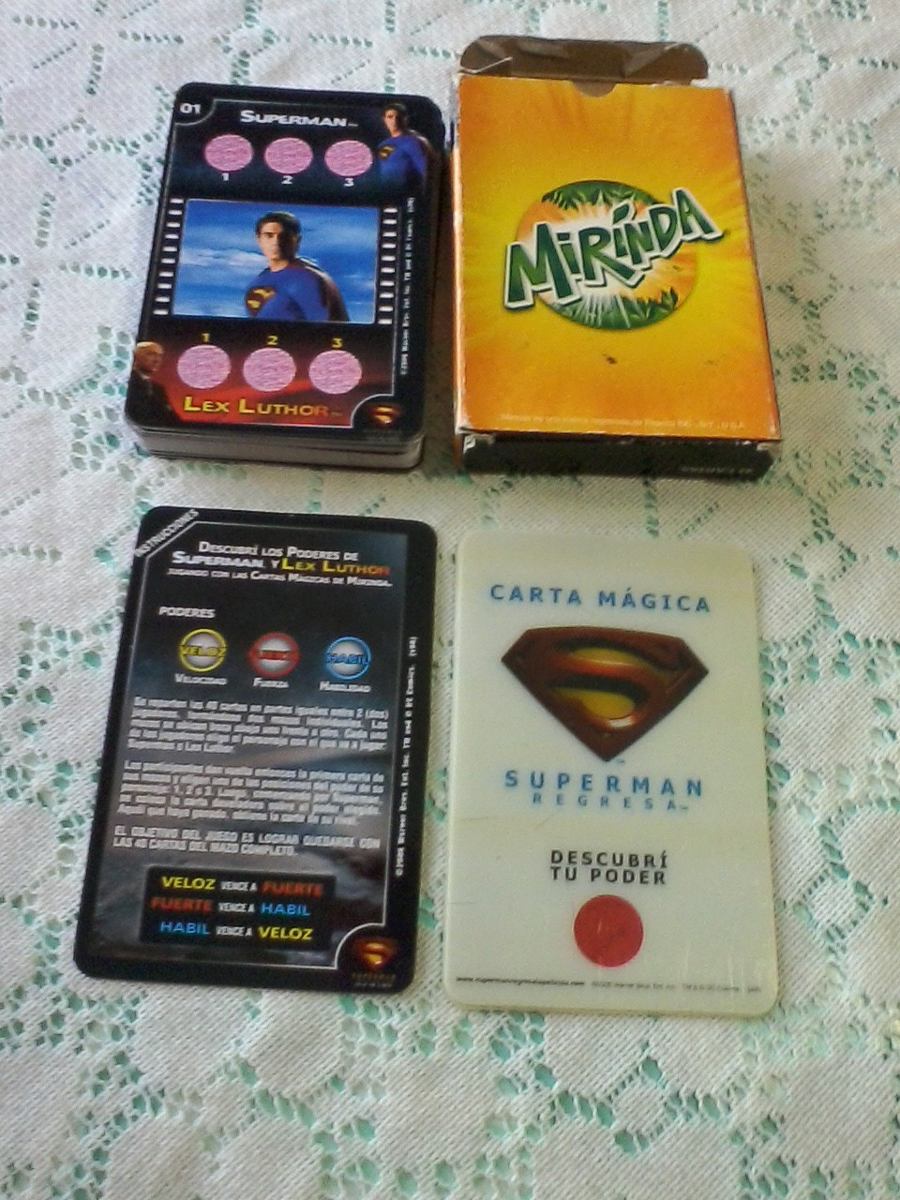 Mazo De Cartas Magicas Superman Regresa Promo Mirinda - $ 250,00 en ...